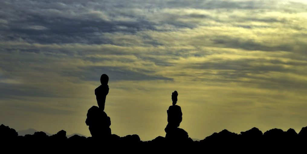 Rock formation silhouette