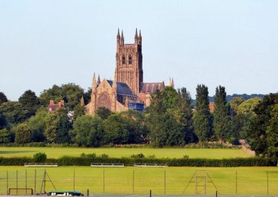 Worcester Cathedral on a sunny day