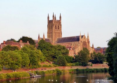 Worcester Cathedral on summers day