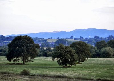 Malvern hills across from fields