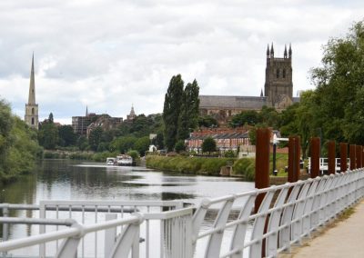 Worcester Cathedral by the river