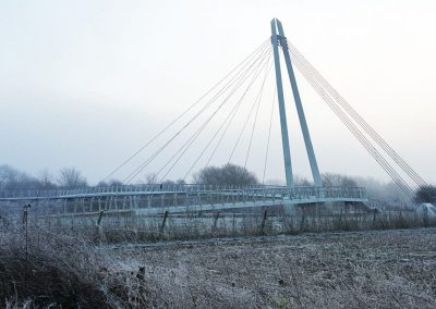 Worcester Diglis bridge on a cold morning