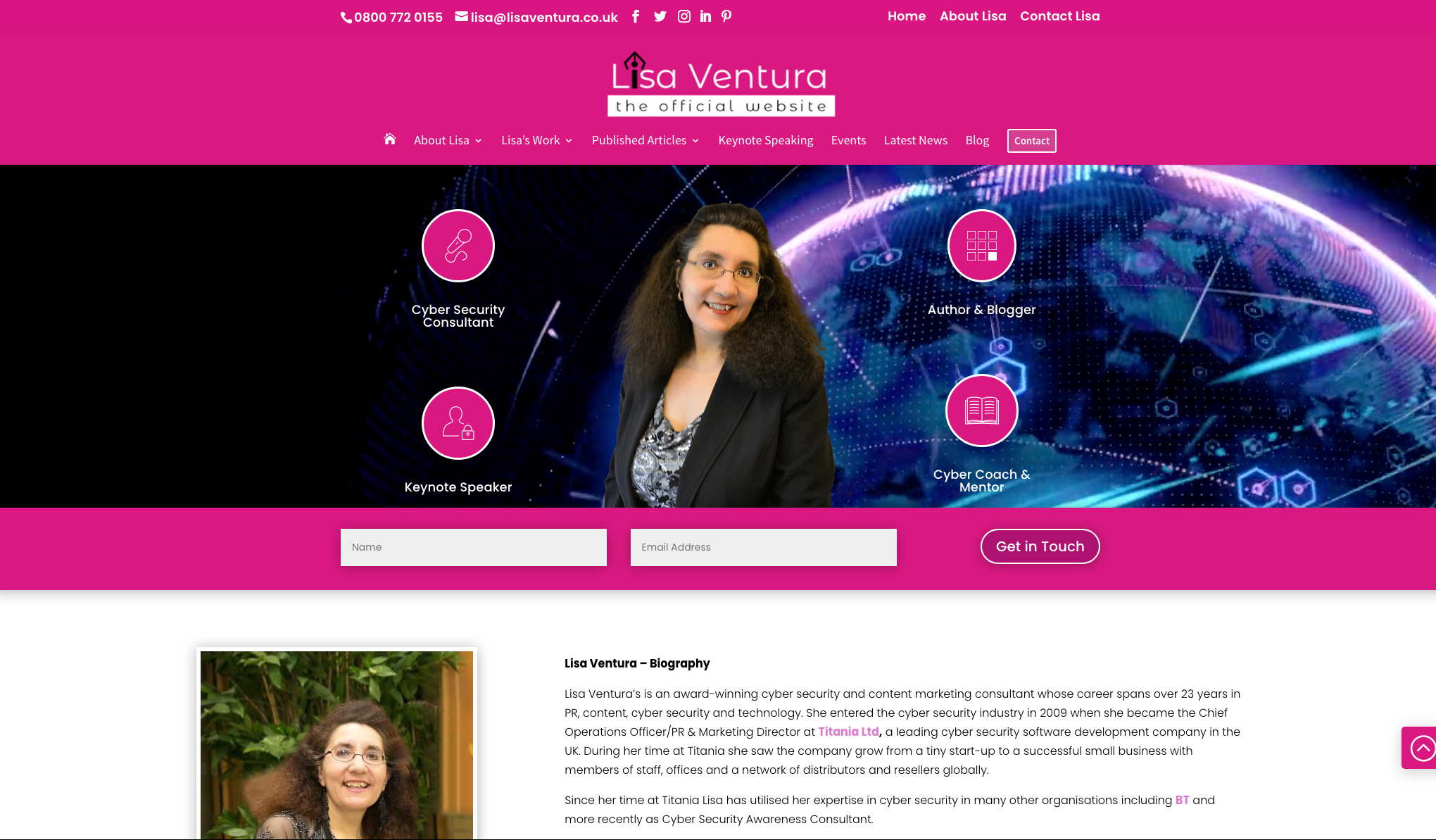 Lisa Ventura Website